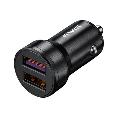 Carregador Veicular Awei C-856 36w Usb-a Qc 3.0 E Proteção Inteligente