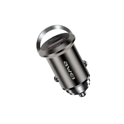 Carregador Veicular Awei C-708 | 45w, Usb-a + Type-c, Pd E Quick Charge
