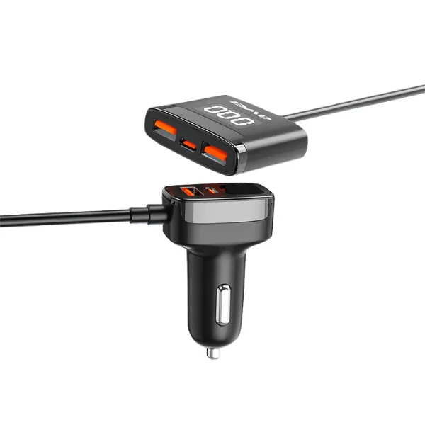 Imagem 3 de 3 do produto Carregador Veicular Awei C-853 | Usb-a + Tipo-c, Carregamento Rápido E Cabo 1,5m