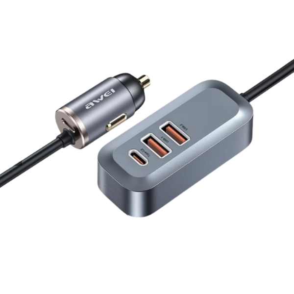 Carregador Carro Awei C-835  100w Carregamento Rápido Para Notebook E Celular