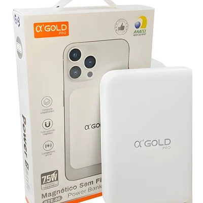 Carregador Portátil Magnético Por Indução 10.000mah – Power Bank Premium Com Carregamento Rápido, Sem Fio, Compatível Co