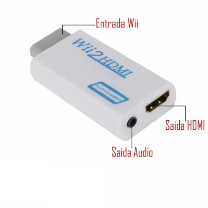 Imagem 3 de 4 do produto Adaptador HDMI Compatível Com Nintendo Wii Conversor 1080p Full Hd Wii2hdmi  Fy-919