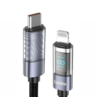 Cabo Turbo Basike Usb-c Para Iphone Lightning 27w LED Tipo Preto