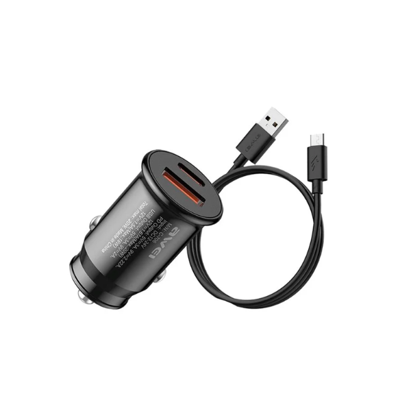 Carregador Carro Awei C-706  Pd 20w + Qc 18w Compacto E Seguro