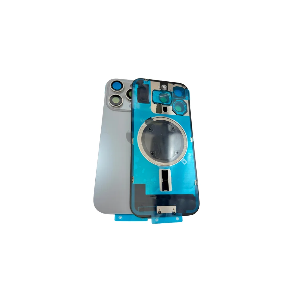 Imagem 1 de 5 do produto Tampa Traseira Completa Com Lente Para Iphone 16 Pro Max Cor: Natural