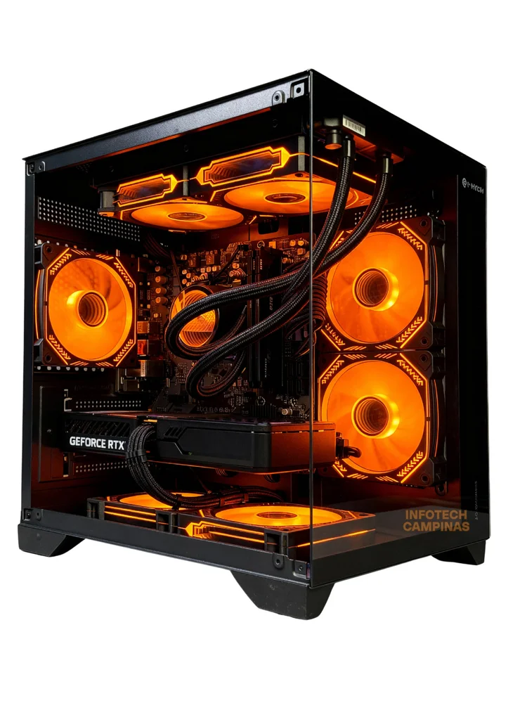 PC Gamer Aquario Ryzen 7 5800x3d | RTX 5060 Ti 8GB | 32gb Ddr4 | SSD Nvme 1TB | Fonte 750w |  Wifi | Full Black Edition