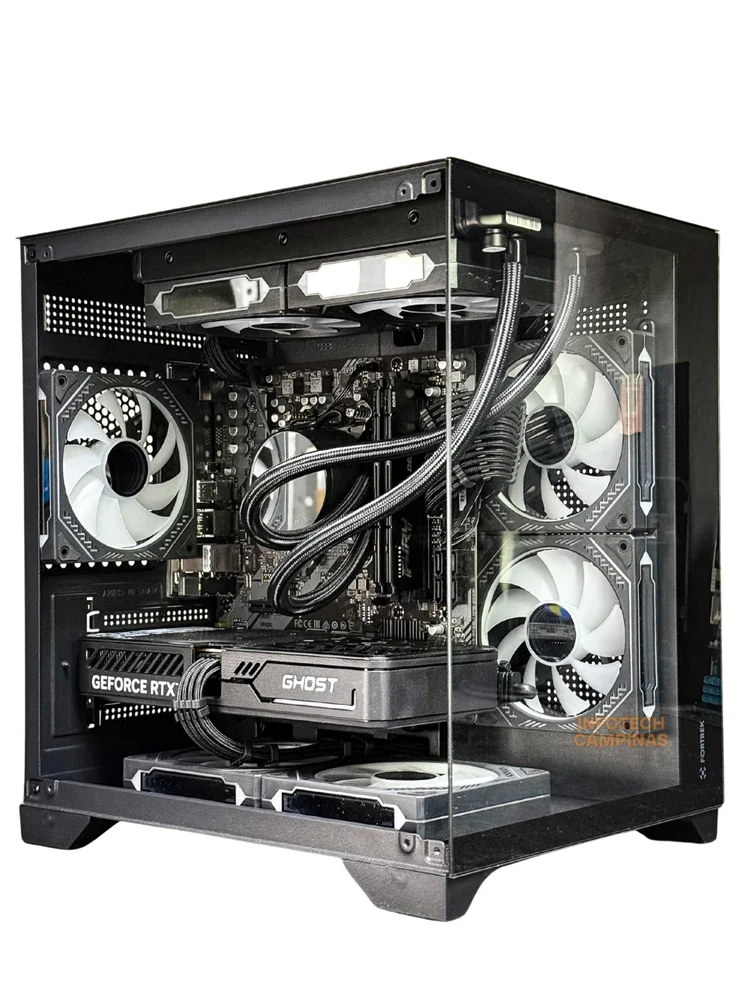 PC Gamer Aquario Ryzen 7 5800x3d | RTX 5060 Ti 8GB | 32gb Ddr4 | SSD Nvme 1TB | Fonte 750w | Wifi | Full Black Edition - view 2