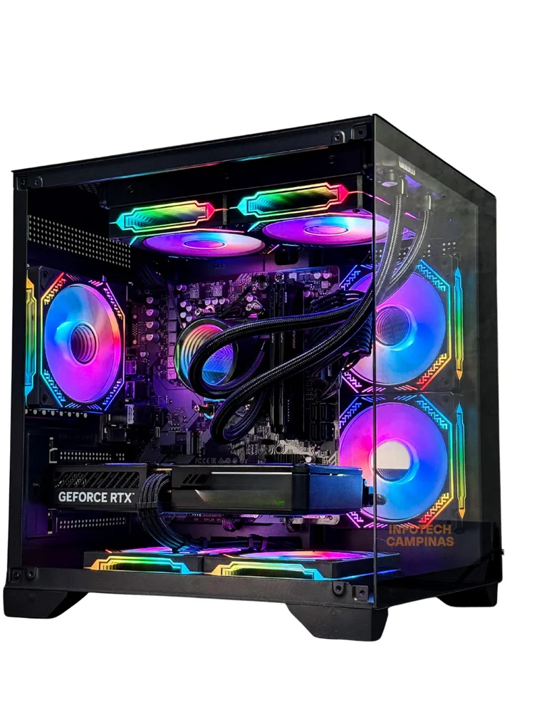 PC Gamer Aquario Ryzen 7 5800x3d | RTX 5060 Ti 8GB | 32gb Ddr4 | SSD Nvme 1TB | Fonte 750w | Wifi | Full Black Edition - view 5