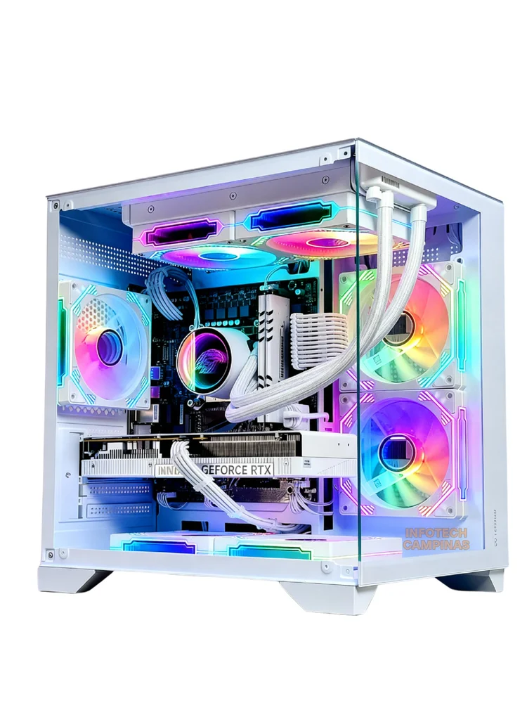 PC Gamer Premium Full White | Ryzen 7 5800x | RTX 5060 Ti 16gb | 32gb Ddr4 | SSD Nvme 1TB | Fonte 750w | Alto Desempenho - view 4
