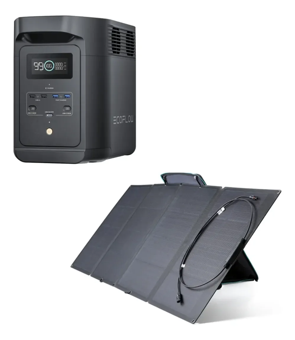 Gerador De Energia Portátil E980 127v + Painel Solar 160w Ecoflow