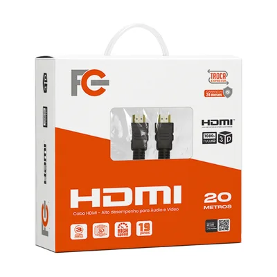 Cabo HDMI Full Hd 1080p 20mt