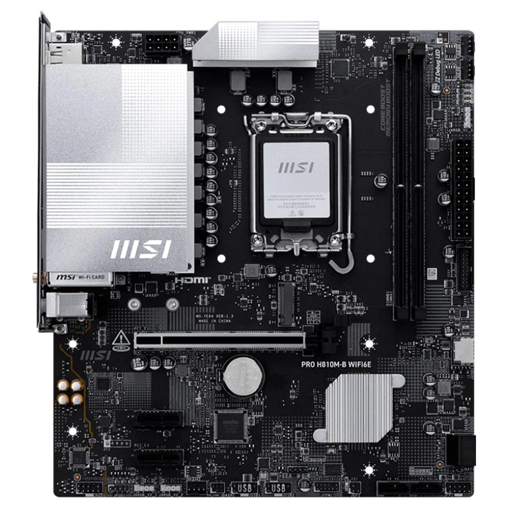 Placa Mae (intel) Msi Pro H810m-b Wifi6e Ddr5 LGA 1851 Ultra Processors