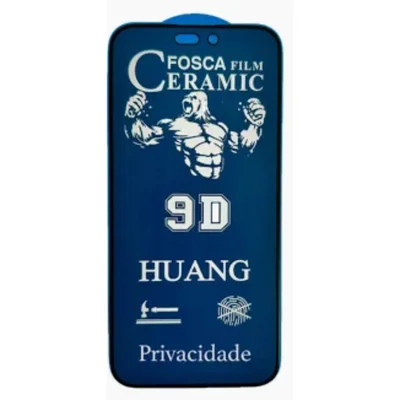 Película Privacidade Cerâmica Fosca Compatível Para Iphone 13 Pro Max E 14 Plus