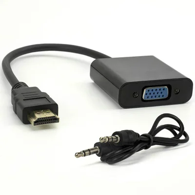 Conversor HDMI Macho X Vga Femea Com Audio Co-001