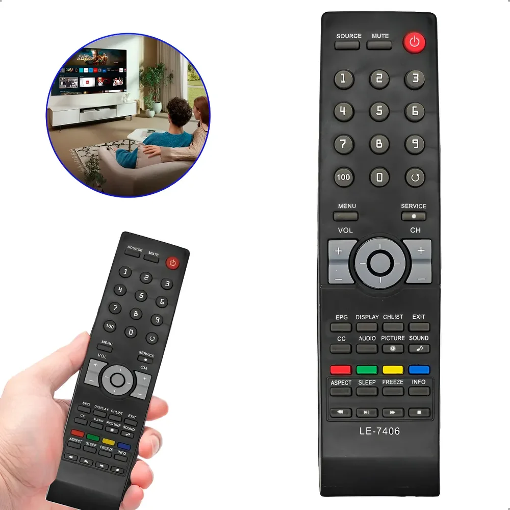 Imagem 3 de 3 do produto Controle Remoto Para Tv Aoc Televisão Lcd/LED Sky7406