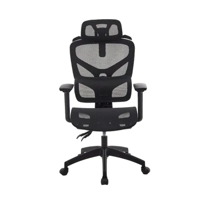 Cadeira Gamer Mesh Log Ut-3215 Encosto Em Malha E Apoio De Cabeça Preta