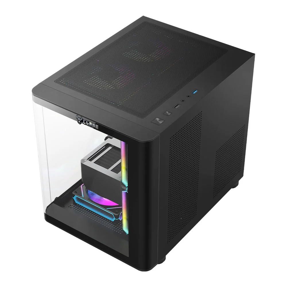 Imagem 4 de 4 do produto Gabinete Clanm Night Rodan Micro-ATX Mini Tower Preto
