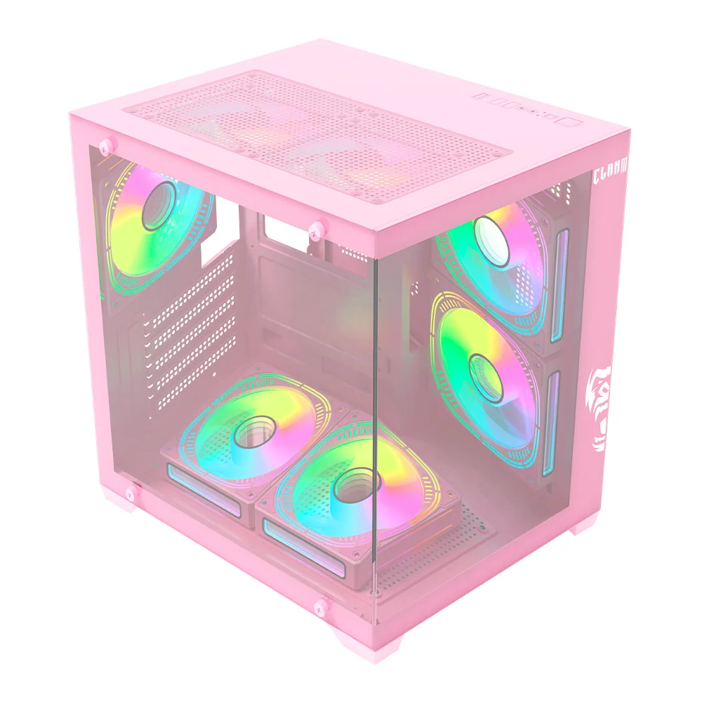 Gabinete Clanm Grodd Candy Micro-ATX Mid Tower Rosa
