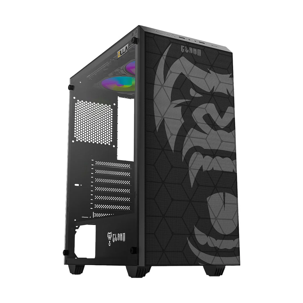 Gabinete Clanm Zilla ATX Mid Tower Preto