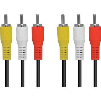 Cabo 3 Rca X 3 Rca Para Áudio E Vídeo 1.5 Metros - (pacote