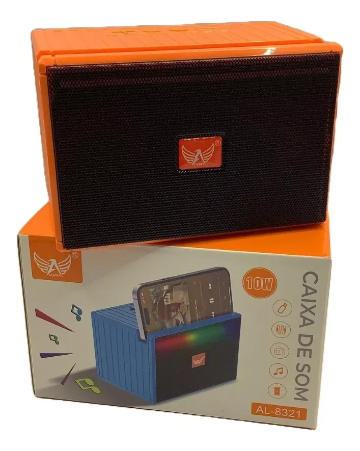 Caixa De Som Bluetooth Al-8321 10w Caixa De Som Bluetooth Al-8321 10w