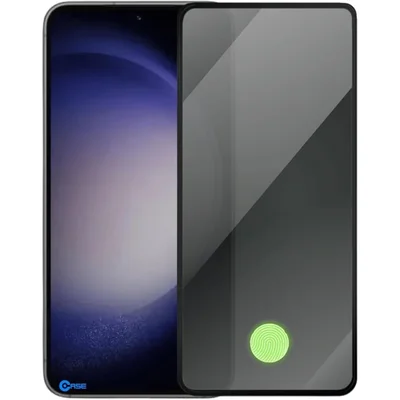 Película 3d Privacidade Compatível Com Samsung Galaxy S23 Fe / A54 Com Furo Para Digital – Vidro Temperado 9h Full