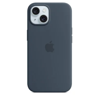 Capa Com Magsafe Para Iphone 15, Apple, Silicone Azul-tempestade