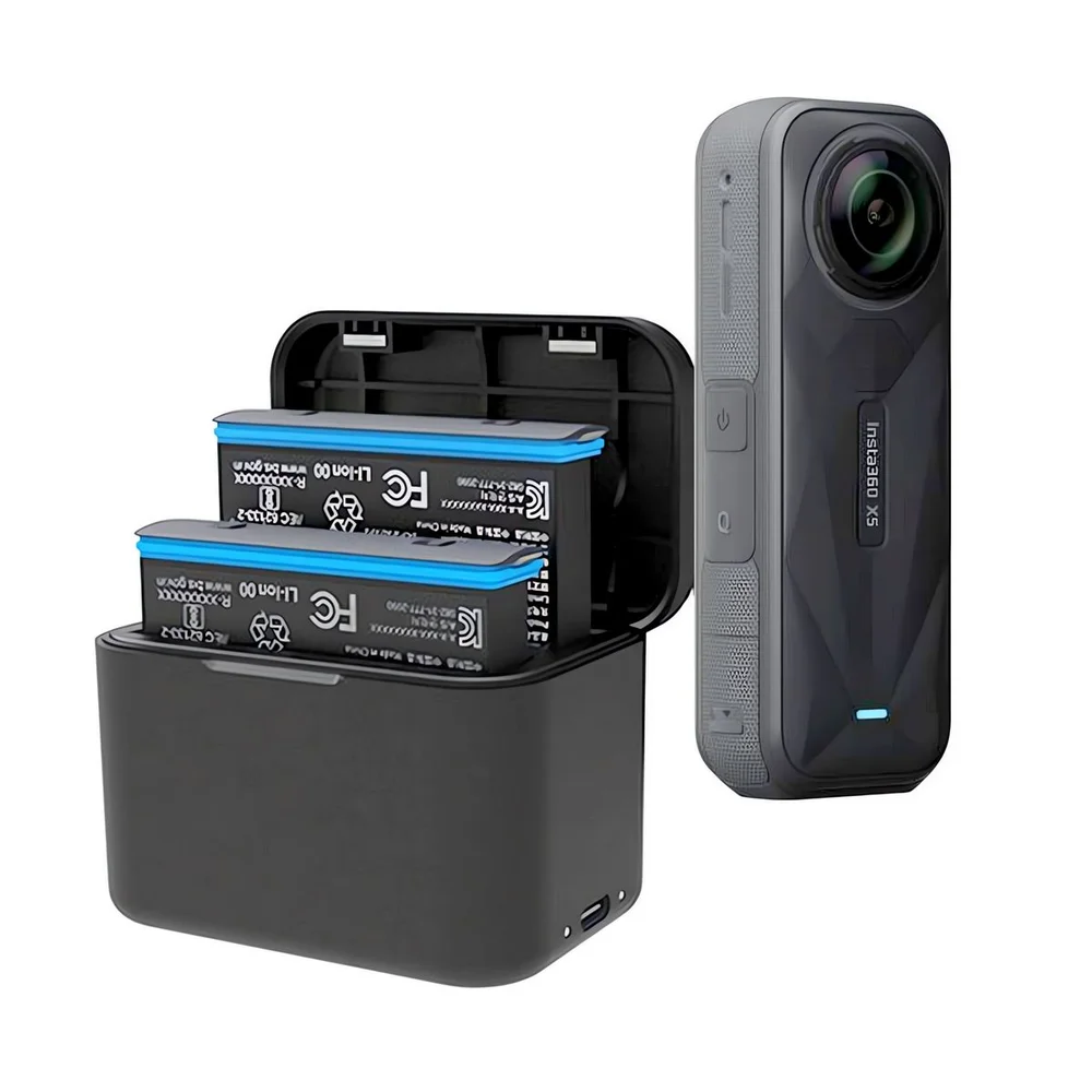 Carregador Duplo Para Câmera Insta360 X5 Carregador Duplo Para Câmera Insta360 X5