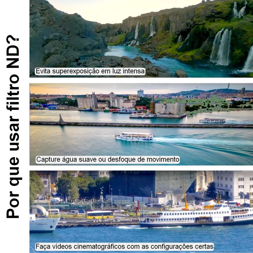 Imagem 2 de 5 do produto Kit Filtros Nd8/16/32/64 + Cpl Para Gopro 13/12/11/10/9 - Telesin