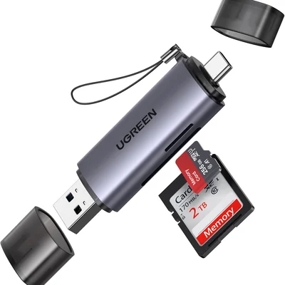 Ugreen Adaptador Leitor De Cartão De Memória Micro Sd Usb-c / Tipo C / Usb-a 5gbps, (2 Em 1) Usb 3.0, Compatível Com Otg, Macbook, Ipad Pro, Air, Iphone 17, Air, Pro Max, 16, 15, Galaxy S25, S24, Ultra