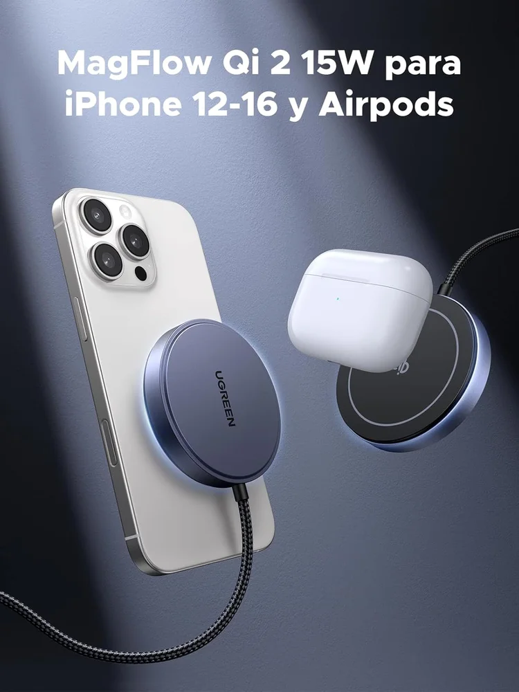 Imagem 3 de 5 do produto Carregador Ugreen Qi2 15w Magsafe Cabo Usb-c De 1,5 M, Sem Fio