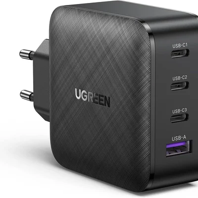 Carregador Rápido Ugreen Gan 65w (4 Em 1) Suporta 45w 25w Pd 3.0, Qc 4+/3.0,