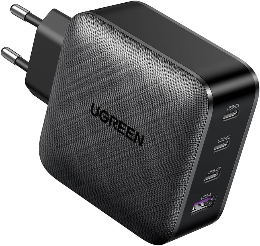Carregador Rápido Ugreen Gan 65w Com (4 Portas,)