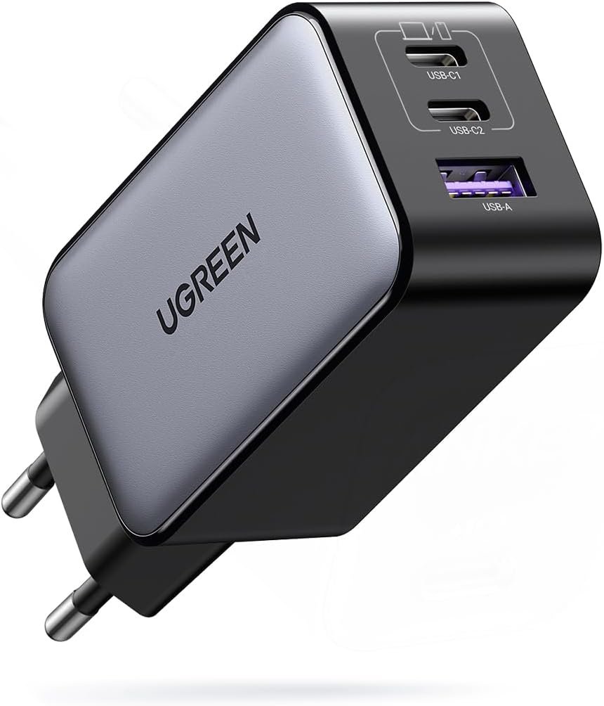 Carregador Rápido Ugreen Nexode 65w Gan 3 Portas