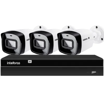 Kit Cftv 3 Câmeras Ip Vipc 1230b Intelbras Nvd 1404p S/hd