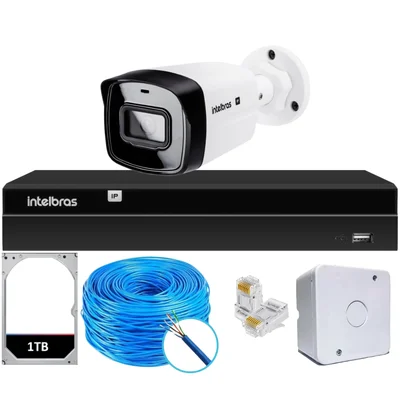 Kit 1 Câmera Ip Vipc Intelbras Nvd 1404p Hd 1TB
