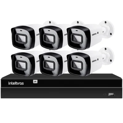 Kit Cftv 6 Câmeras Ip Intelbras Nvd 1408p Hd S/hd