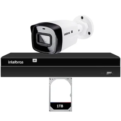 Kit 1 Câmera Ip Vipc 1230b Intelbras Nvd 1404p Hd 1TB