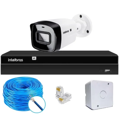 Kit Cftv 1 Câmera Ip Vipc 1230b Intelbras Nvd 1404p S/hd
