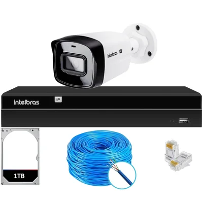 Kit 1 Câmera Ip Vipc Intelbras Nvd 1404p Hd 1TB