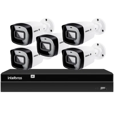 Kit 5 Câmeras Ip Vipc Nvr Intelbras Nvd 1408p Poe S/hd