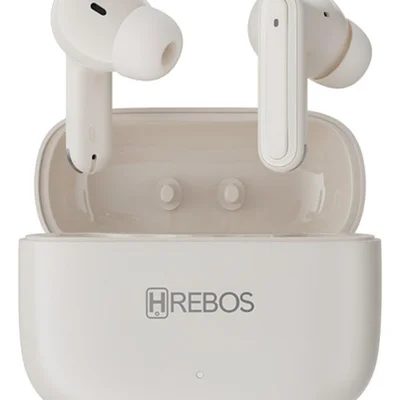 Fone De Ouvido Sem Fio Bluetooth Hrebos   Branco - Branco