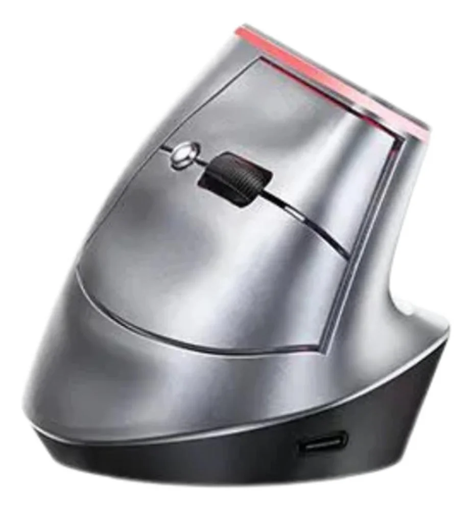 Imagem 5 de 5 do produto Mouse Ergonômico Confortável Vertical Sem Fio 1600dpi Prateado