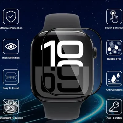 Película Ceramica 9d P/ Smartwatch Apple Watch Serie 11 E 10 - 46mm