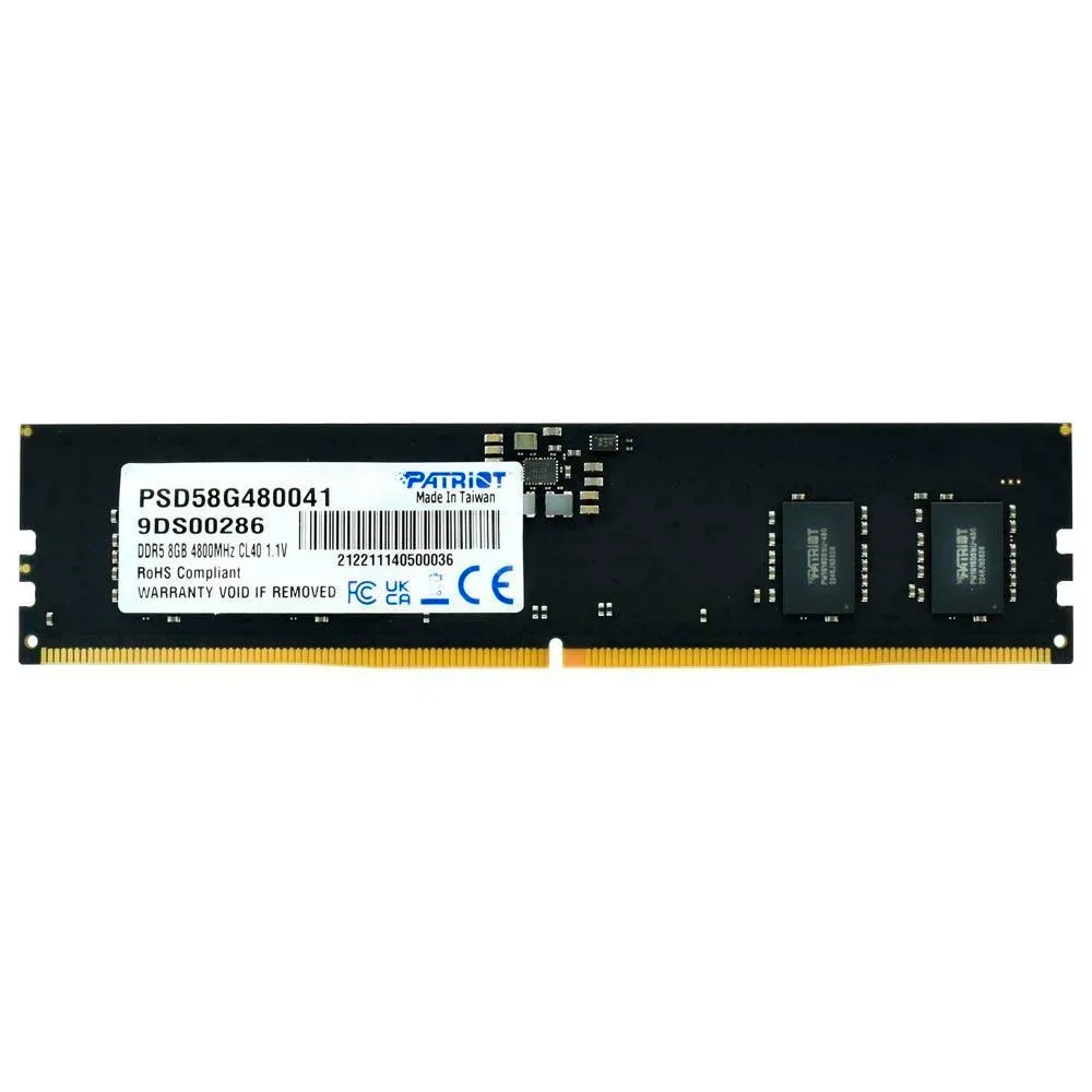Memória 8GB, Patriot, Ddr5, 4800mhz, Cl40 - Psd58g480041