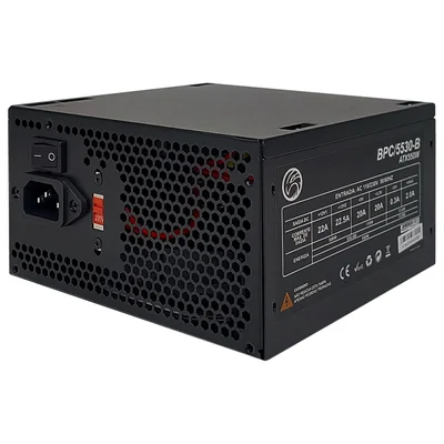 Fonte 550w, Brazil PC, Bivolt Manual, 24 Pinos, C/ Cabo -  Bpc/5330-b