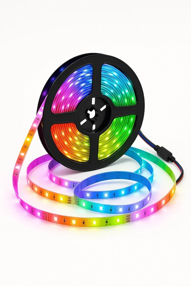 Fita De LED 5m Usb RGB Ritmo Da Musica E Controle