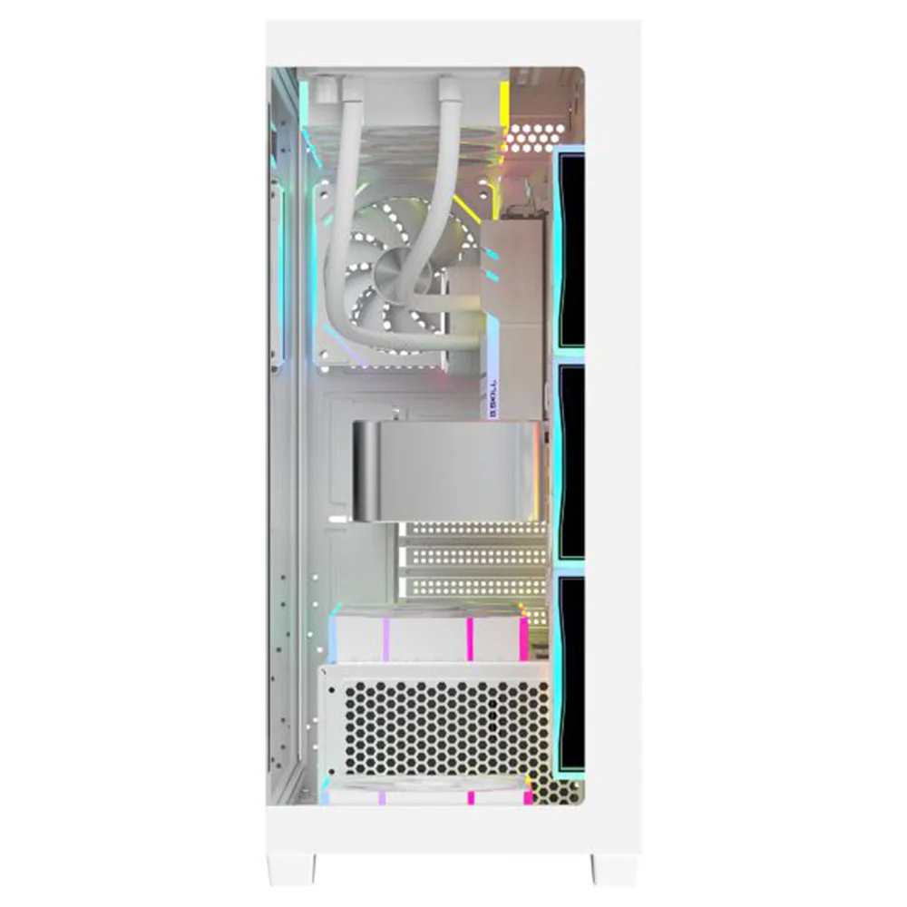Imagem 4 de 5 do produto Gabinete Gamer Aquário K-mex Torre Branca Cg-w6dy, Frontal E Lateral Em Vidro Temperado, Atx, Usb 3.0, Branco - Cgw6dyrh002cb0x