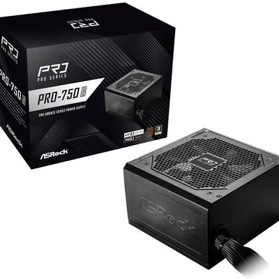Fonte Asrock Pro 750w 80 Plus Bronze Atx 3.1 - Pro-750b