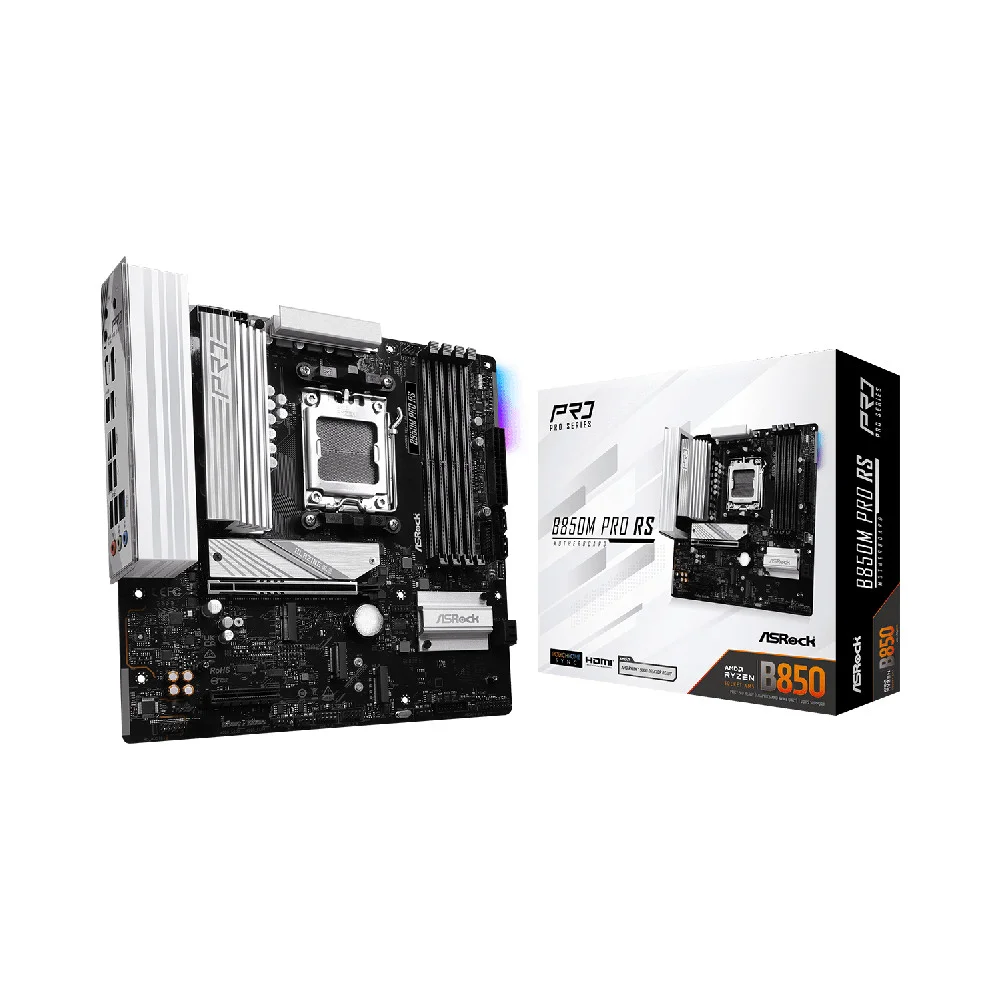 Placa Mãe Asrock B850m Pro Rs Am5 4xDDR5 Chipset B850 Matx